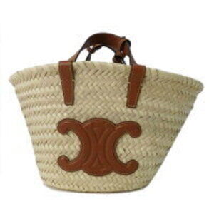 Celine Teen Triomphe Panier Raffia Calfskin Bag